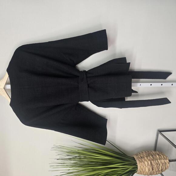 LOFT Women's Black Belted Kimono Jacket M/L - Picture 5 of 5